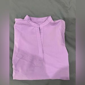 Mauve Rafaela™ - Oversized Scrub Top- Small Lilac Dawn